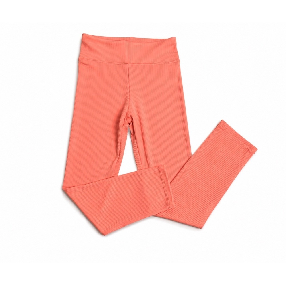 Old Navy Girls Powersoft Ribbed High-Rise Leggings M 8‎ Coral Go-Dry Active New